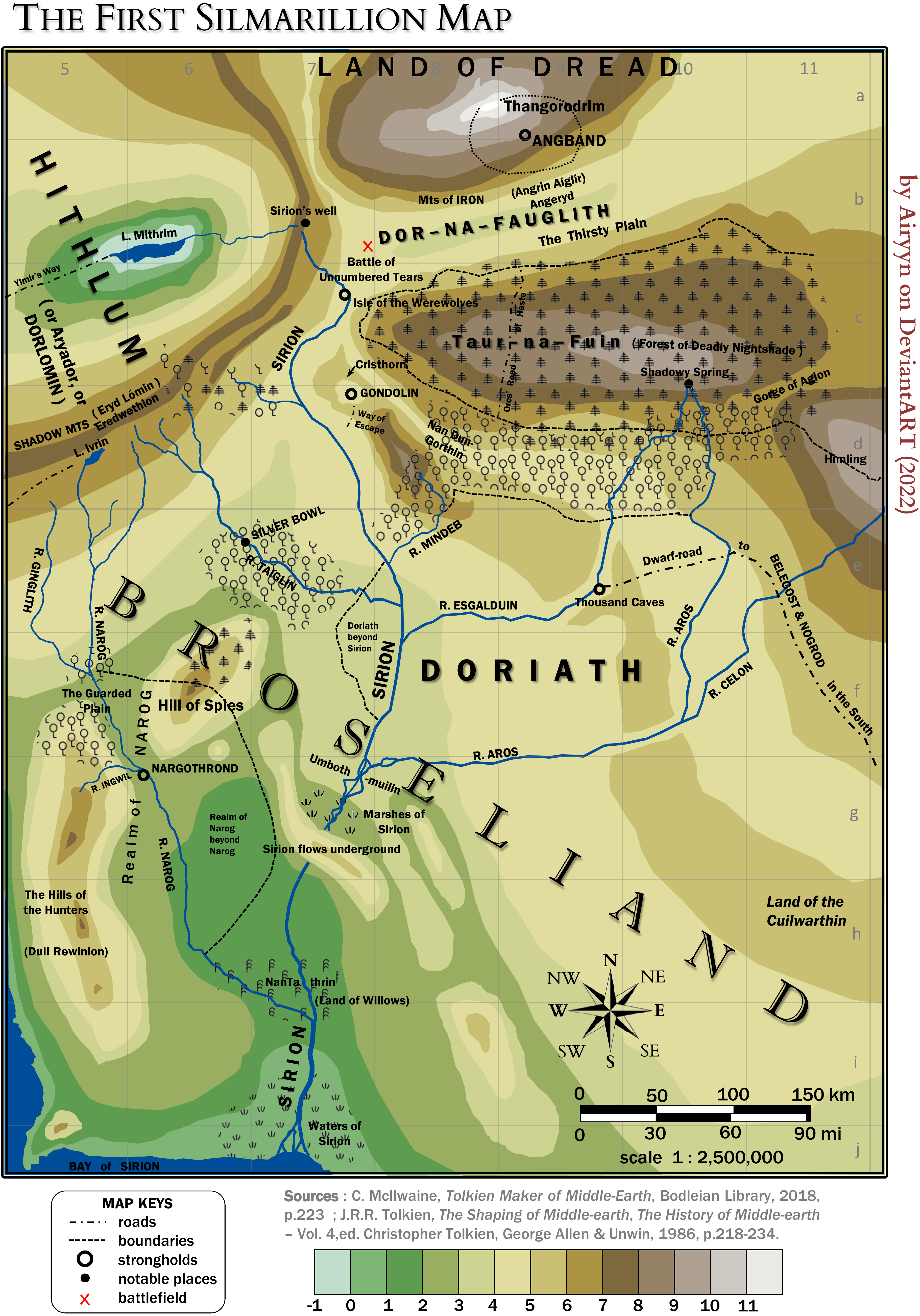 First Silmarillion Map by Airyyn