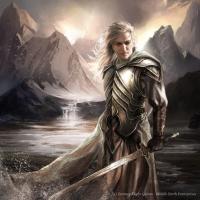 Image of Glorfindel in Gondolin, artwork by Magali Villeneuve