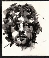 Self-portrait, ink on paper