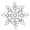 A Celtic-inspired interlaced eight-pointed star of Fëanor, each point labelled with the names of Fëanor and his sons