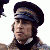 A gif of Fitzjames from the Terror smiling and crying