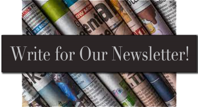 Banner that reads write for our newsletter